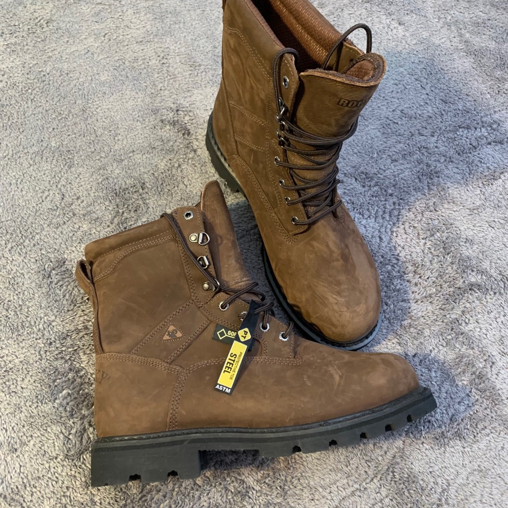 Rocky Ranger 6223 Mens 11 W Brown Leather Steel Toe GORE-TEX 600g‎ Work Boots